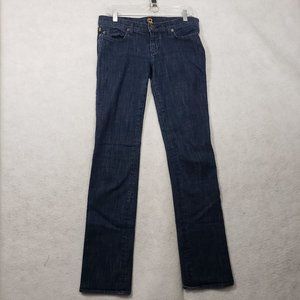 Rock & Republic Stella Jeans Womens sz 28 Dark Wash Stretch Embellished Logo